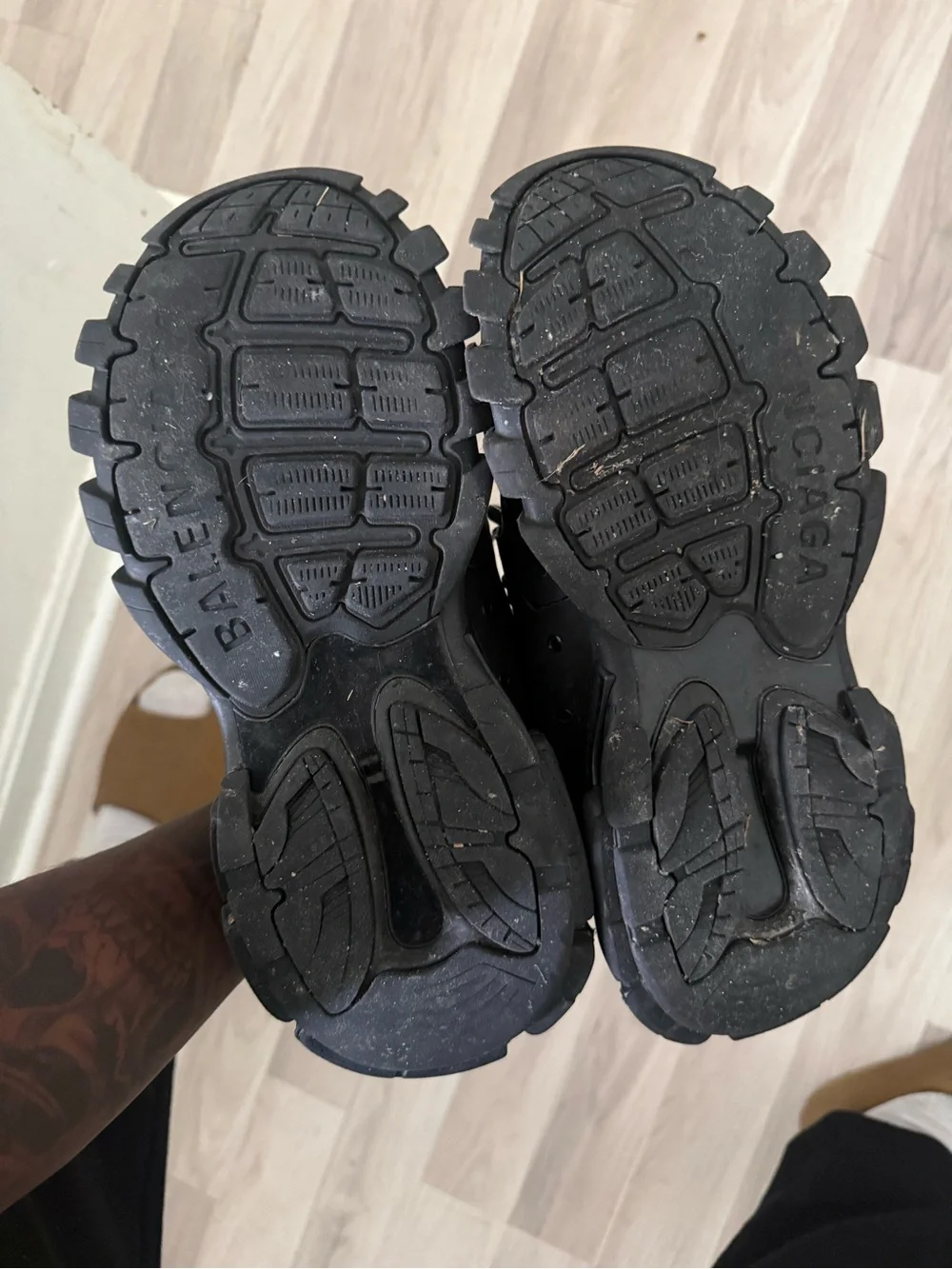 Balenciaga Black Men's Trail-Style Sneakers